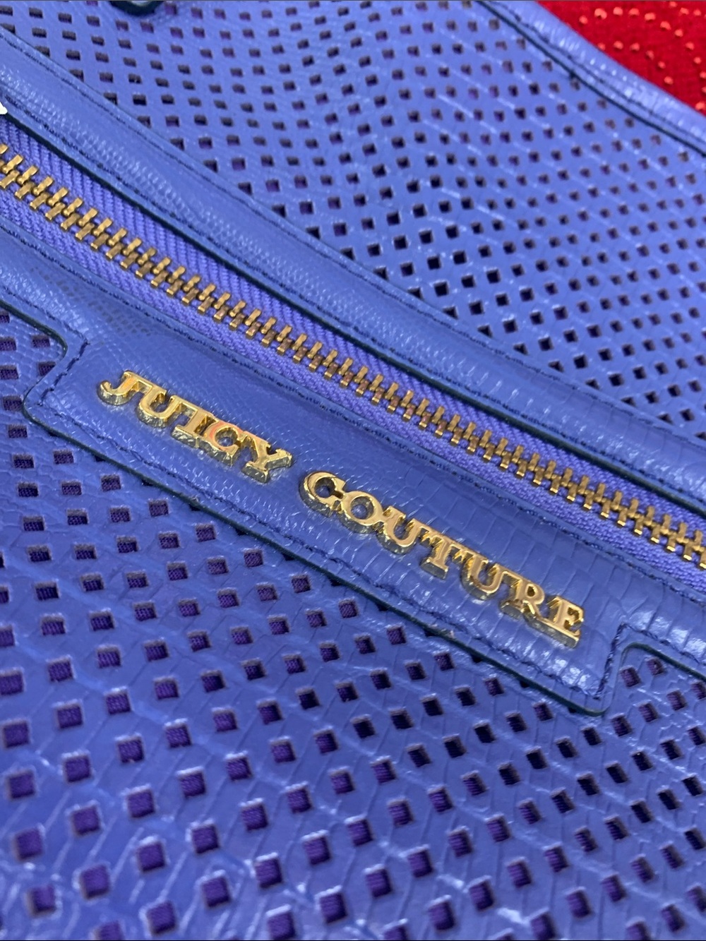 Juicy Couture Royal Purple Perforated Tote - Picture 7 of 7
